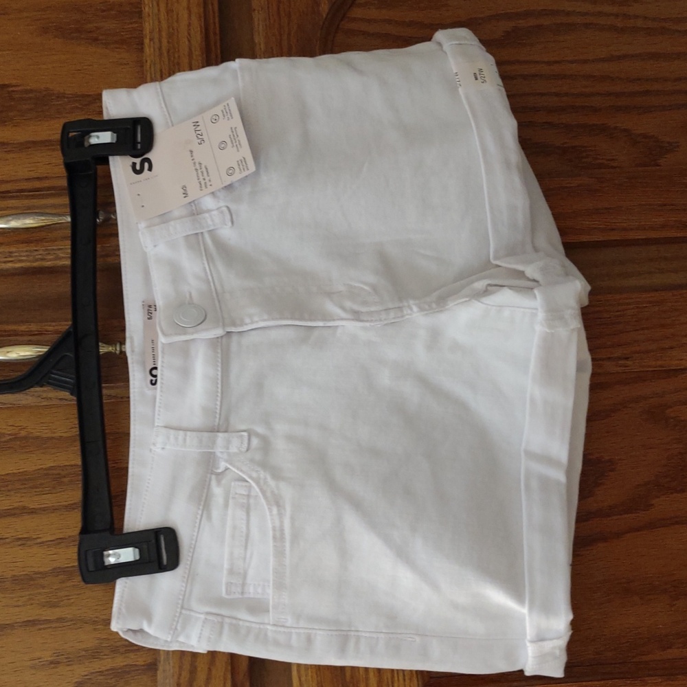 So Denim Midi Shorts, 67 percent Cotton,31 percent Rayon, 2 percent Spandex,
